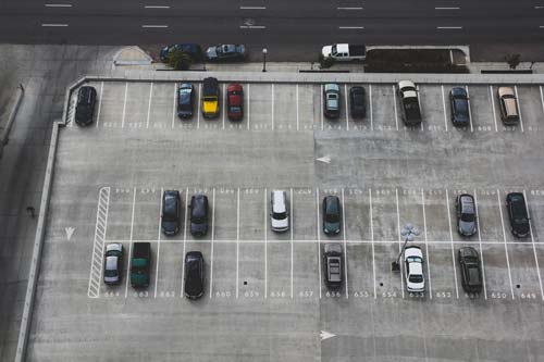 parking lot view from above