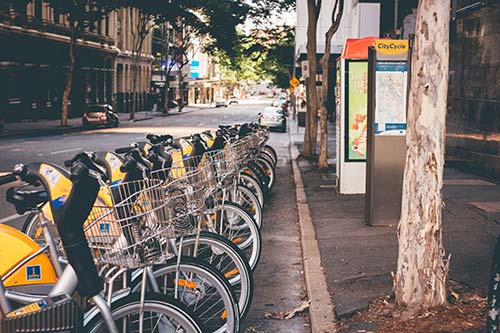 public bike in a street - outdoor tracking